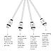 【Only Charging】 Retractable 4 in 1 USB Cable,Chafon Multi Universal USB Charger Cable with 1xMicro USB/1xUSB C/2x8 Pin Lightning Connectors Works for iPhone,iPad and Android Smartphone(3.3ft/1m)
