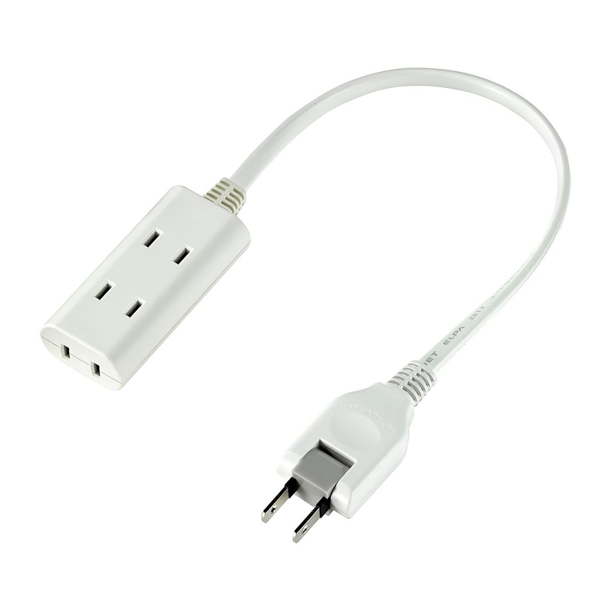 エルパ(ELPA) ちょっとコードタップ 旅行 コンセント 持ち運び 3個口 30ｃｍ 125V 15A スイングプラグ WB-CT303B(W)商品画像