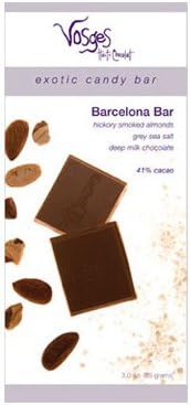 Vosges Barcelona Chocolate Bar, 3-Ounce Bars (Pack of 4)