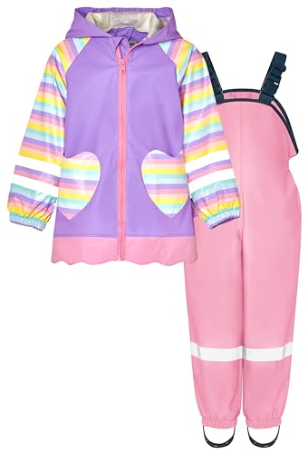 Playshoes Conjunto de pantalones de lluvia unisex para niños (2 unidades), Unicornio Rosa, 80
