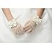 Unilove Flower Girl Gloves White Ivory Lace Short Princess Gloves for Wedding (Ivory)