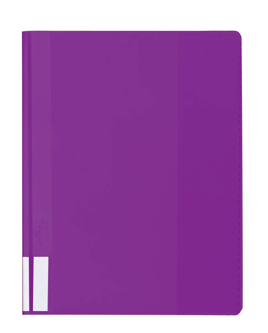 Durable Duralux Clear View Folder - Purple (Pack of 25)