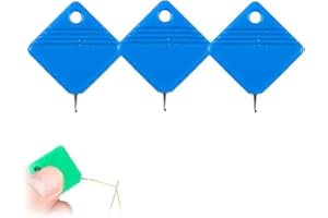 QITELL Simple Needle Threader New Upgraded Automatic Needle Threader, Easy Needle Threading Tool for Hand Sewing, DIY Needle Threader for Sewing Crafts (Blue-3pcs)