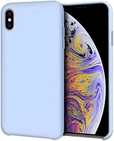 iPhone X Silicone Case,XSN Gel Rubber Ultra Thin Case Soft Microfiber Cloth Lining Cushion for iPhone X (2017) 5.8 inch (Light Blue)