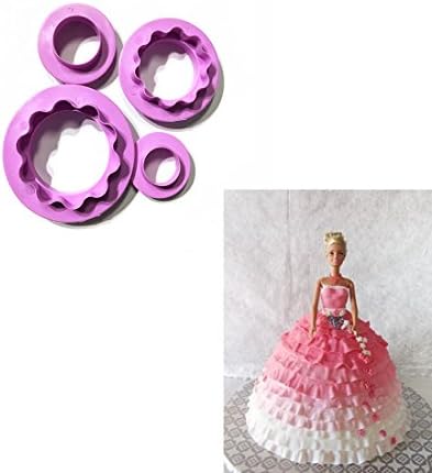 Kitmap Fondant Cake Cutter Wavy Doll Cake Mold Two models Cake Decoation Tools for Party and Wedding Cake Mold