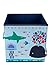 Clever Creations Deep Sea Shark & Whale Collapsible Storage Organizer Folding Storage Cube for Bedroom & Living Room | Perfect Size Storage Cube for Books, Clothes, Electronics, or Gadgets