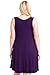 Modern Kiwi Solid Basic Asymmetric Plus Size Tank Tunic Dress Purple 1X