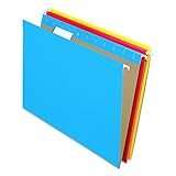 Pendaflex Essentials Hanging Folders, Letter Size, Assorted Colors, 25 per Box (81612)