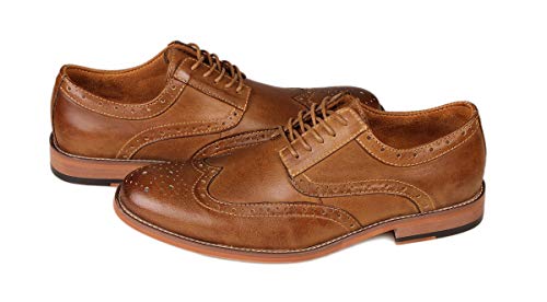 kunsto men's genuine leather oxfords dress ankle boots with zipper