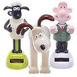 Puckator Wallace and Gromit & Shaun The Sheep Figurine Set - Animated Solar Powered Pals