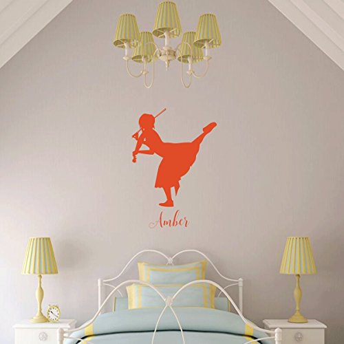 Violin Wall Decor - Personalized Vinyl Decal - Violinist Gifts For Girl's Bedroom, Playroom or Music Room