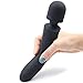 MEILE Body Vibrator Dual Motor Cordless Super Therapeutic Wand Massager , Automatic Heating With 10x Strong Vibration Modes, For Muscle Aches & Sports Recovery (Black)