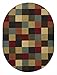 Ottomanson Ottohome Collection Contemporary Checkered Design Non-Skid Rubber Backing Modern Area Rug, 5' X 6'6