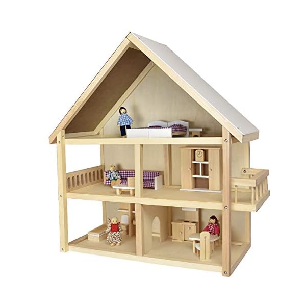 roba Puppenhaus Melhus mit Zubehör - Puppenstube aus Holz im schönen Design
