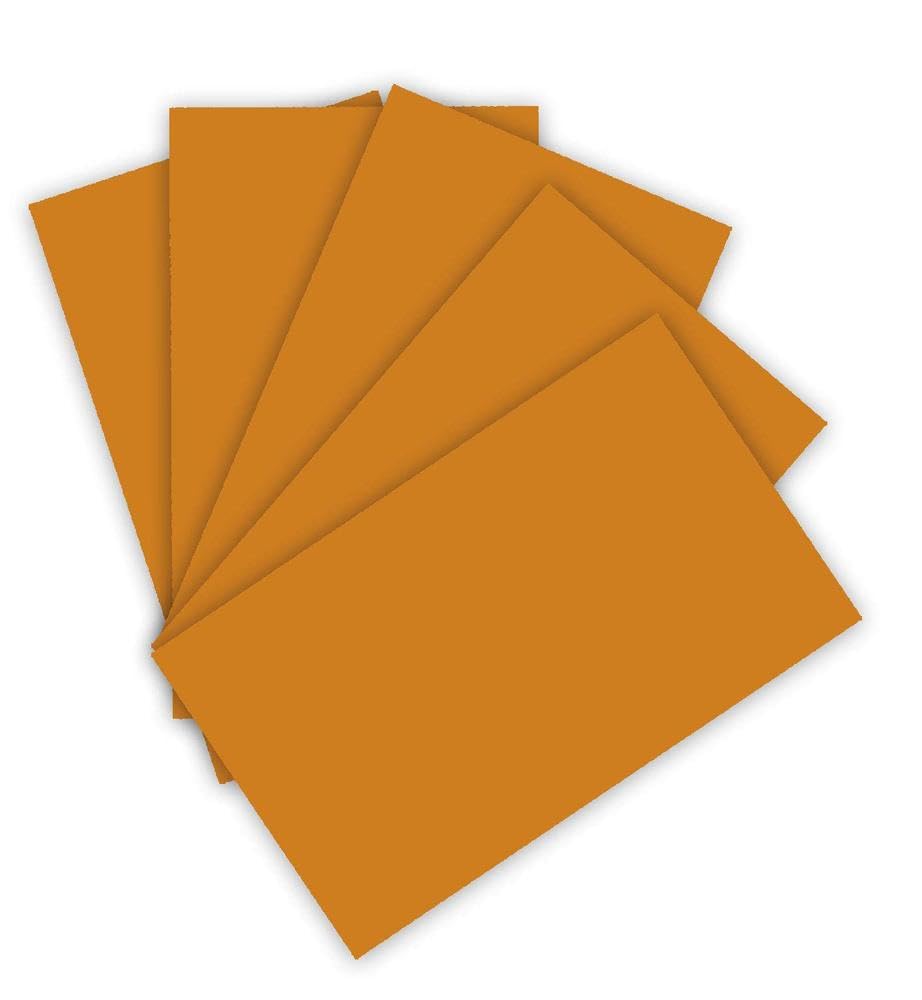 folia 6376 Coloured Paper 130 g/m², Coloured Drawing Paper in Terracotta, DIN A3, 50 Sheets, as a Base for Numerous Crafts