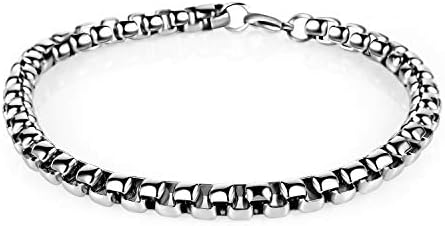 Estendly 2mm-7mm 16-38In Stainless Steel Rolo Chain Necklace Crude Chain Necklace for Men Women Jewelry