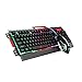 LED Backlit Gaming Keyboard & Mouse Combo Bundle, IREALIST Wired USB Mechanical Game Keyboard, Anti-ghosting Alloy LED Game Keyboard with Mousepad Included (Black)