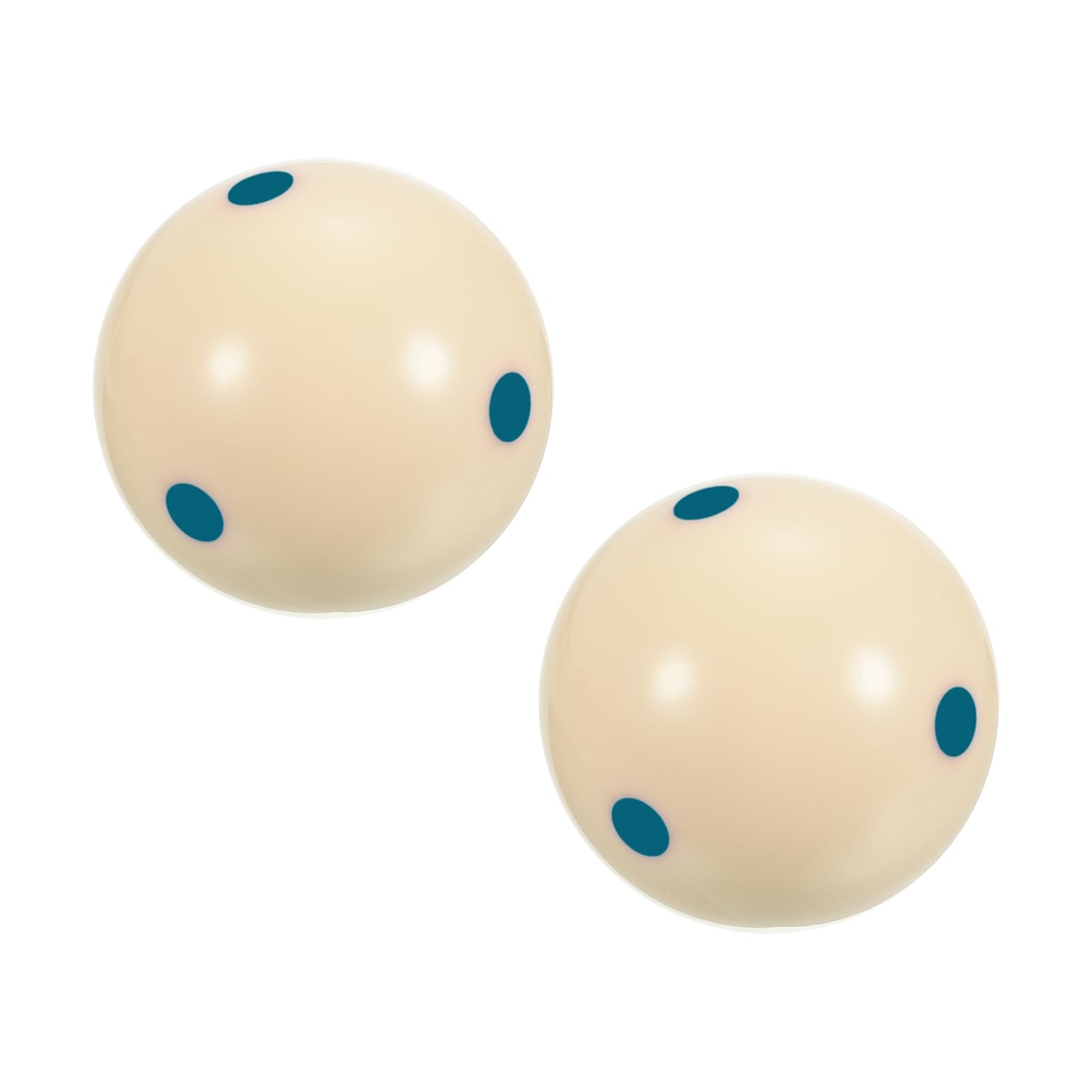 M METERXITY 2 Pack Pool-Billiard Cue Ball - Large Training Pool Ball, Blue 6 Dots, Apply to Billiard Room/Game Room (2-1/4 Inch 57.2mm Dia, Beige)
