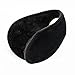 QXQY Ear Warmers Fleece Earmuffs Winter Double Layer Sponge Design Outdoor Ear Warmer for Men Women (Black)