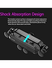 Yawood Soporte de teléfono para coche, soporte de ventilación ajustable para coche, compatible con iPhone XS XS MAX XR X 8 8 Plus 7 7 Plus 6, Galaxy S6 S7 S8 S9 S10, Google Huawei LG y más, Gris