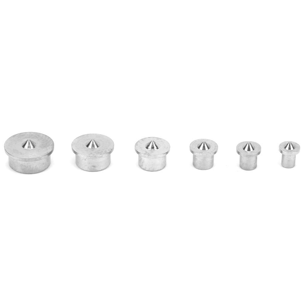 Dowel and Tenon Center Set, 6 Pcs Different Sizes Tenon Center Set, Stainless Steel Wood Drill Dowel Center 4MM/5MM/6MM/8MM/10MM/12MM
