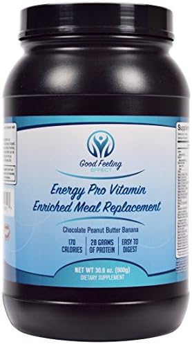 Energy Pro Vitamin Enriched Meal Replacement Shake High Protein Delicious and Satisfying Chocolate Peanut Butter Banana Flavor 30.6 oz. (900g)