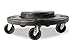 Rubbermaid Commercial Products BRUTE Quiet Dolly, Compatible with 20, 32, 44, and 55-Gallon BRUTE® Containers, Black, for Restaurants/Back of House/Offices/Warehouses/Airports/Commercial Environments