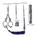 Tulas Sewing Scissors Set Vintage Embroidery Tool Alloy Awl Threader Thimble Needle Case Kit