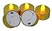 Samyo Set of 24 Led Battery Flameless Votive Tealight Candle Lighting for Wedding Christmas Centerpieces Party Decoration (Gold Glitter)