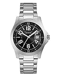 GUESS Men's Japanese-Quartz Watch with Stainless-Steel Strap, Color: Silver-Tone, 21: ((Model: U1103G1))
