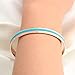 WUSUANED Stainless Steel V Grooved Cuff Bracelet Bangle for Women (V groove rose gold)