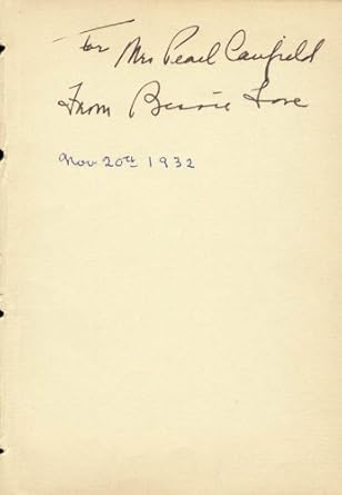 Amazon Com Bessie Love Autograph Note Signed Circa 1932 Entertainment Collectibles amazon com bessie love autograph