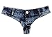 Soojun Women's Cheeky Denim Shorts Sexy Booty Low Waist Denim Thong, Blue, US 6-8