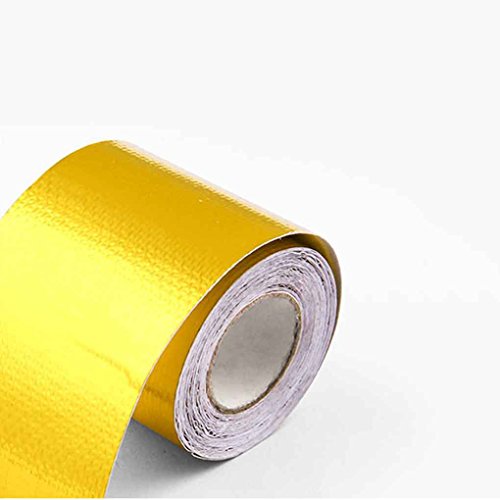 Xuanhemen Exhaust Pipe Ashesive Tape High-Temperature Heat Insulation Reflective Backed Roll Aluminum Foil Tape Decor Car - Thumbnail 4
