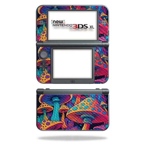 Carbon Fiber Gaming Skin Compatible with Nintendo New 3DS XL (2015) - Mushrooms…