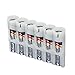 Storacell SLAAAMS by Powerpax SlimLine AAA Battery Caddy, Glow-in-the-Dark Moonshine, Holds 6 Batteries