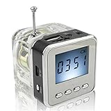 Haoponer Portable Mini Digital Display Screen Speaker USB Flash Drive Micro SD/TF Card Music MP3 Player FM Radio Black