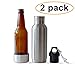 Stainless Steel Bottle Insulator Coolers - 2 Pack - Keep Beer or Beverage Ice Cold Longer - Fits most 12 oz bottles - Holder uses Liquid Tight Seal with Opener