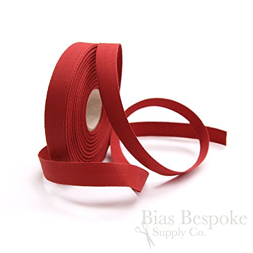 20 Meter Roll of Tango Red 100% Italian Cotton Twill Kick Tape