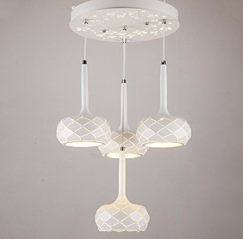 GL&amp;G Iron Light Creative restaurant chandeliers Pendent Light for Home decoration lamps,LED Bulb Included, Warm White Light,4 head,1726cm