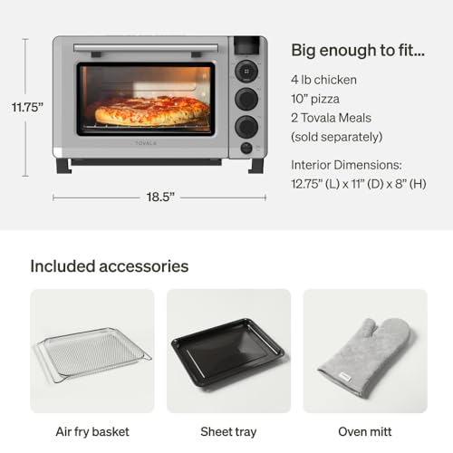 Tovala Smart Oven, 5in1 Air Fryer Oven Combo Air Fry, Toast, Bake