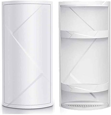 KKLTWU Plastic Corner shelf, 360° Rotatable Organizer Storage Corner Wall Bathroom shelves For Shower Bathroom shelf-White 60x22cm(24x9inch)