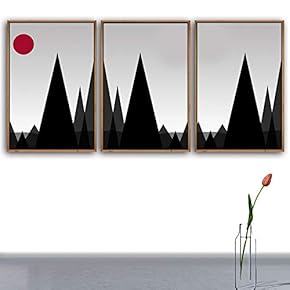 3 Piece Framed Canvas Wall Art for Living Room, Bedroom Nordic Simple Style Canvas Prints for Modern Home Decoration Ready to Hang - 16"x24"x3 Panels