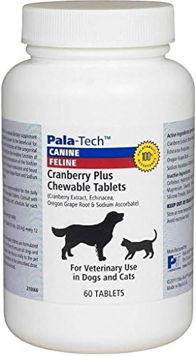 Pala Tech Cranberry Plus for Dogs &amp; Cats Urinary tract support 60 Chewables Tabs