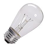 Pack of 18 Commercial Grade 11-Watt S14 Replacement Incandescent Light Bulbs with E26 Medium Base, for Indoor and Outdoor Use - Especially for Heavy Duty String Lights