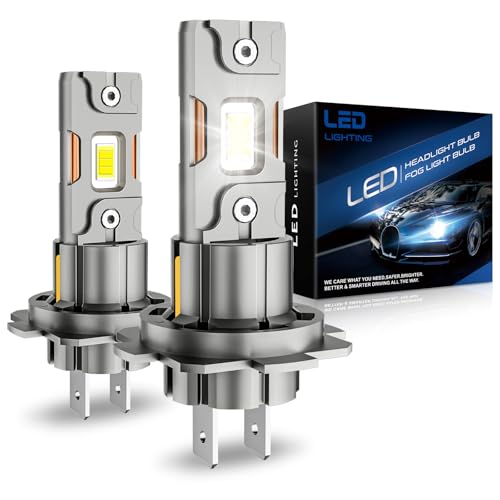 SHINYY 2026 Upgraded H7 LED Car Headlight Bulb, 28000LM High Power H7 LED Lamp for Low or Road Lights, 6500K Cool White, Plug and Play, Pack of 2
