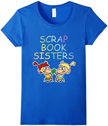 Women's scrapbook sisters Small Royal Blue