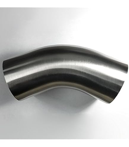 Unique Bargains 2pcs OD 1.75 Inch 90 Degree 1.5mm Thickness SS304 Stainless Steel Bend Tube Exhaust Elbow Pipe For Car
