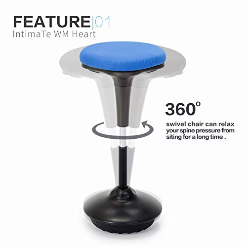 IntimaTe-WM-Heart-Sgabello-da-Banco-in-Piedi-Sgabello-ergonomico-da-Ufficio-Sedia-con-Altezza-Regolazione-360-Girevole-Semi-in-Piedi-perfezioni-con-Il-Tavolo-di-Sollevamento-Blu