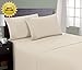 HC COLLECTION 1800 Series Microfiber Sheet & Pillow Case Set(Queen, Cream)